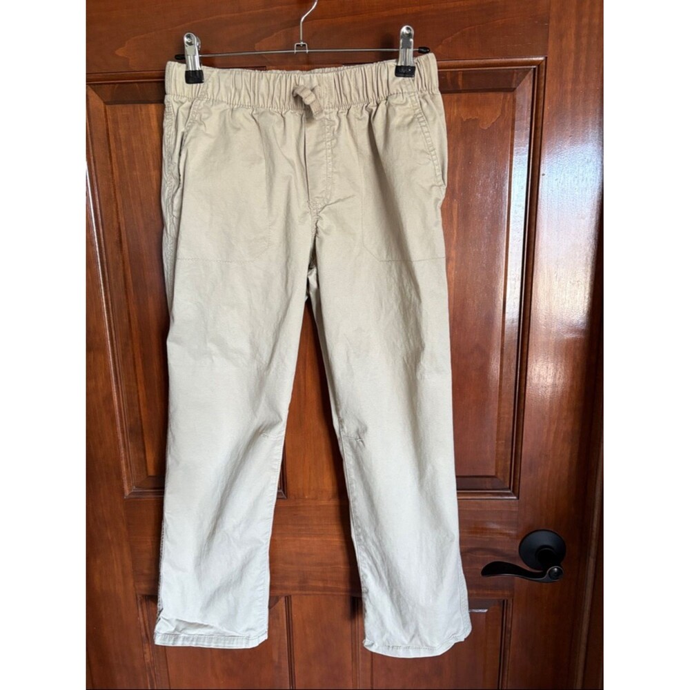 Comfortable Straight Leg Khaki Pants with Drawstring- Boys 12